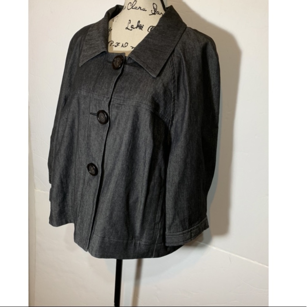 Sandro 2x Button Down Collar Denim Jacket - image 2